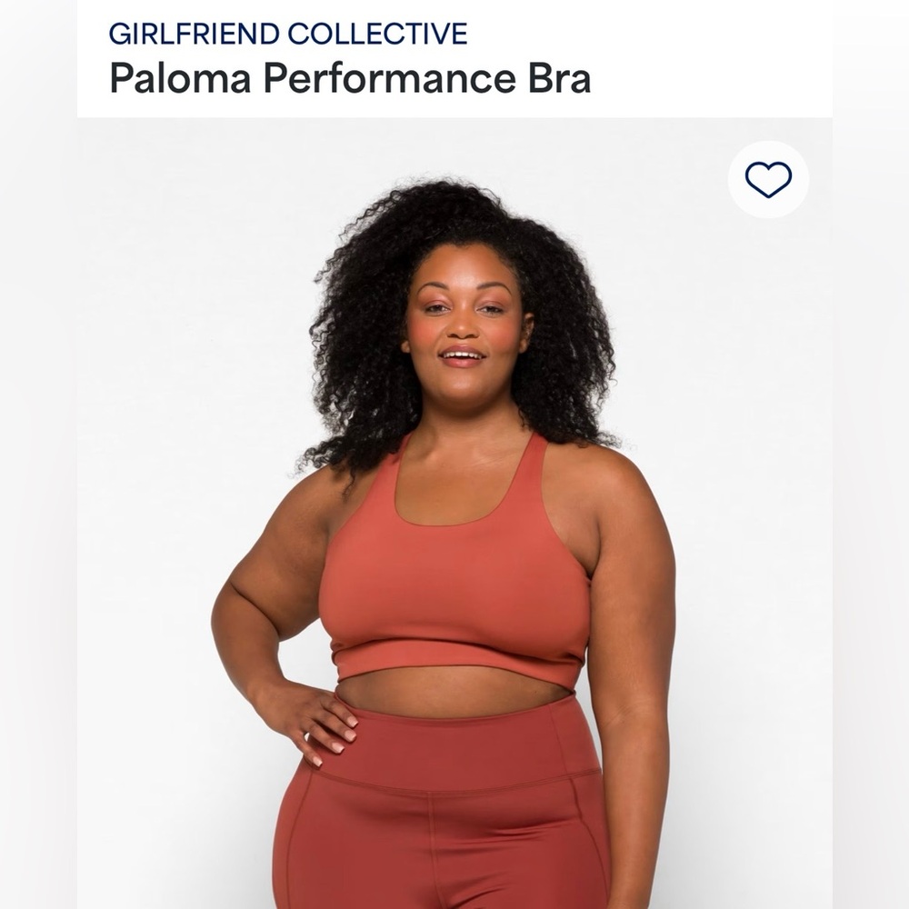 Girlfriend Collective Paloma Sports Bra - Warm Rust - Picture 4 of 7